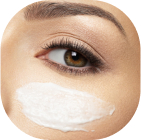 cosmetic cream bellow lady eye